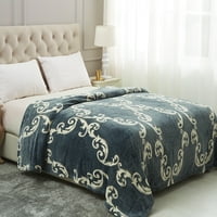 Pătură moale din lână de pluș pentru canapea de pat,model de frumusețe imprimat Queen Size 90 90