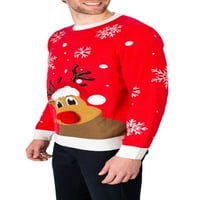 Pulover urât pentru bărbați sărbători de iarnă pulover urât de Crăciun Petrecere de vacanță pulover tricotat pentru bărbați cu