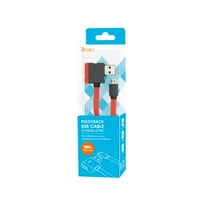 Cablu Micro Piggyback flat Liberator 3.2 ft în roșu pentru utilizare cu Micro 3-pack