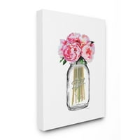 Stupell Industries designer de moda borcan de flori roz trandafir acuarela panza arta de perete de Amanda Greenwood
