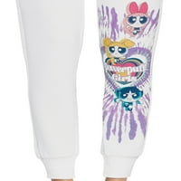 Femei Powerpuff fete Tie Dye Jogger pantaloni, Dimensiuni S-XXXL