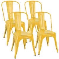Scaun de luat masa din Metal utilizare Interior-Exterior stivuibil scaun clasic Trattoria moda Mese Scaune laterale din Metal