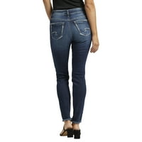 Silver Jeans Co. Blugi Skinny Suki Mid Rise pentru femei, dimensiuni talie 24-34