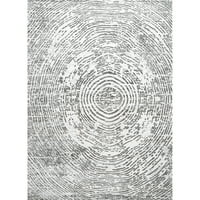 Nuloom Lorraine texturate Abstract labirint zona covor, 6 ' 7 9', Gri