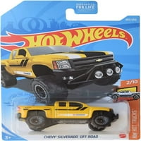 Hot Wheels Chevy Silverado Off Road, HW Camion fierbinte galben 185 250