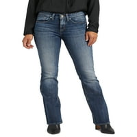 Silver Jeans Co. Femei Suki Mid Rise Bootcut Jeans, talie dimensiuni 24-36